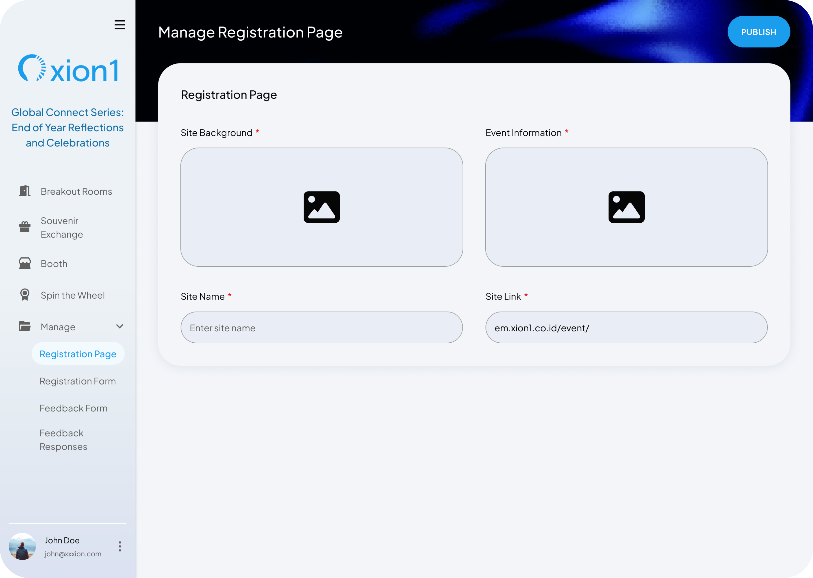 Online Registration Dashboard